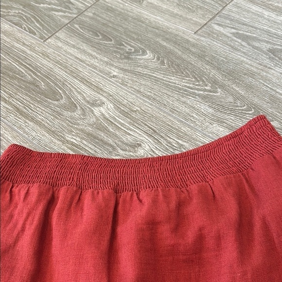 NWOT Express Red Mini Bubble Skirt w/ RuffleTiered Design for Casual Wear - Picture 4 of 5